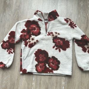 Shearling quarter zip